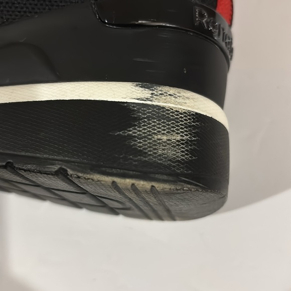 Renato Garini Black Wedge Sock-Like Sneakers W/Red Zipper Closure - Sz 39 Euro - Picture 10 of 12